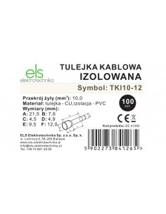 Tulejka kablowa izolowana... 2
