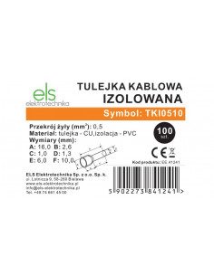 Tulejka kablowa izolowana... 2