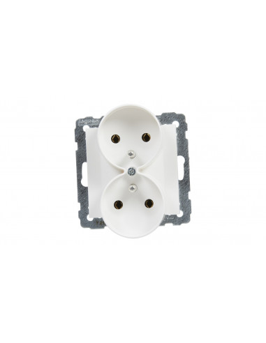 SUNO Gniazdo podwójne 2x2P+Z białe...
