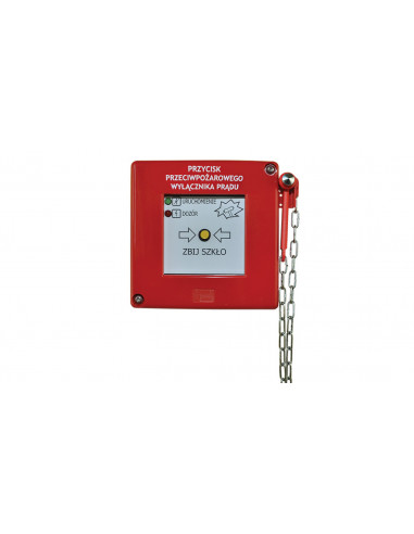 Przycisk p.poż natynkowy czerwony...