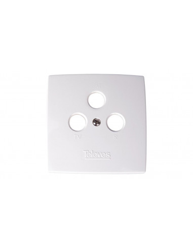 Maskownica biała 3 złącza: TV-R-SAT -...