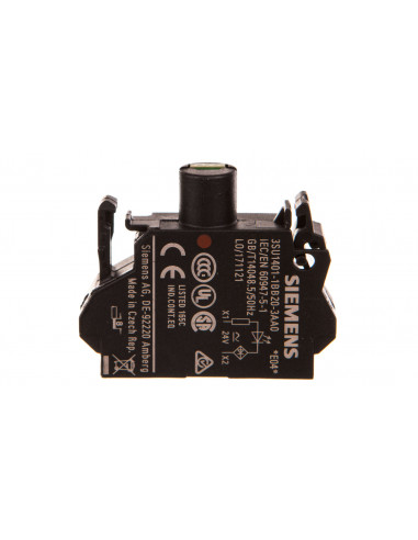 Oprawka blok LED czerwony 24V AC-DC...