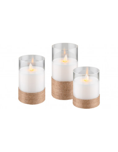Zestaw 3 świec LED z prawdziwego...
