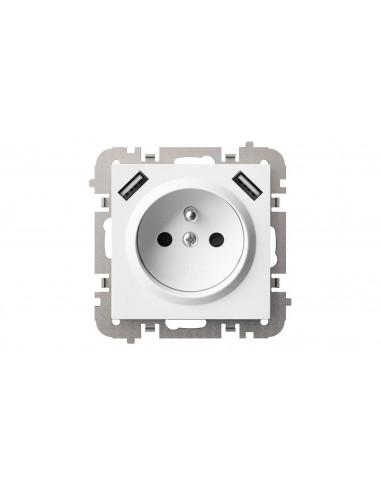 SANTRA gniazdo 2P+Z 2xUSB Zasilające...