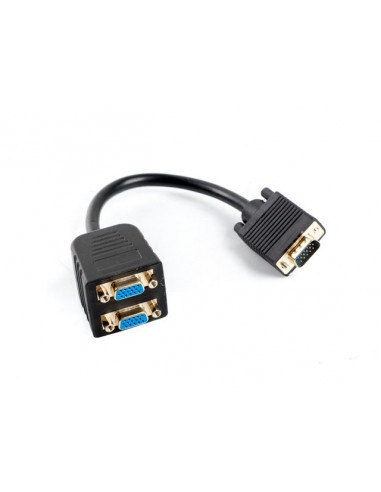 Adapter VGA D-Sub15 (M) - 2x VGA...