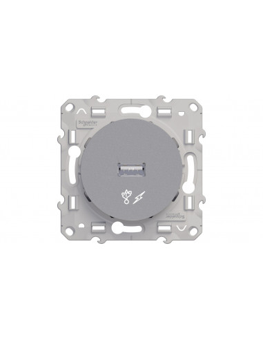 Odace Gniazdo USB 5VDC aluminium S53D408