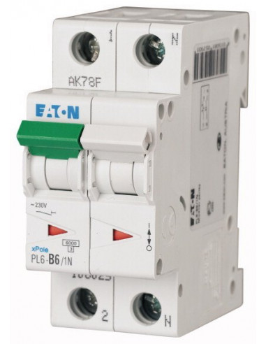 Wyłącznik nadprądowy 1P+N D 25A 6kA...