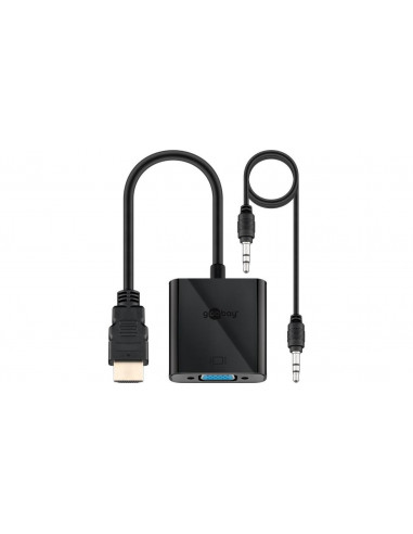 Adapter HDMI™/VGA, niklowany, 68793