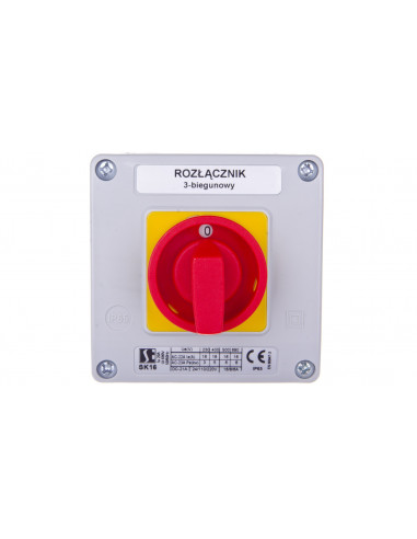 Łącznik krzywkowy 0-1 3P 16A w...