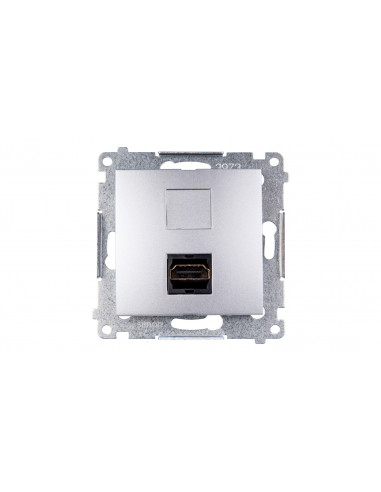Simon 54 Gniazdo HDMI srebrny mat...