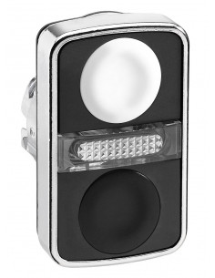 Przycisk biały kryty/czarny...