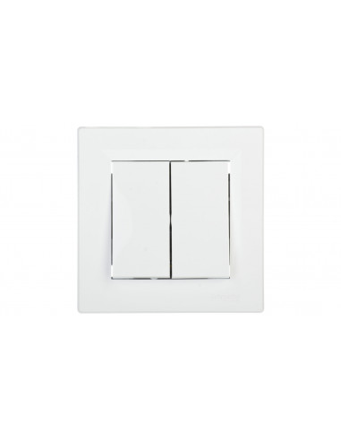 ASFORA Przycisk podwójny biały...