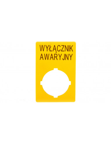 Szyld do przycisków awaryjnych PL...