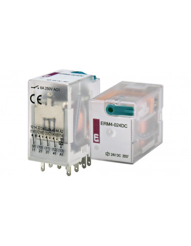 Przekaźnik 4 stykowy 24V DC...