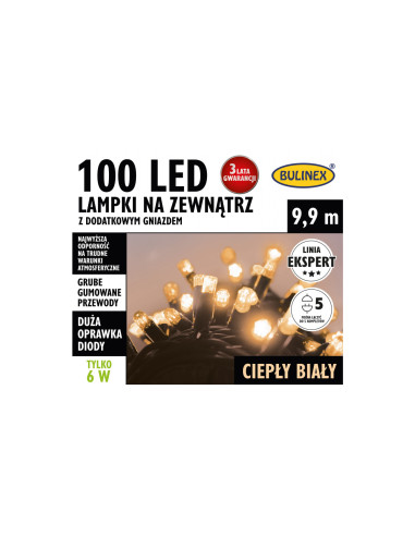 Lampki choinkowe 100 LED biały ciepły...