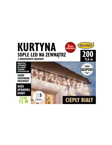 Kurtyna świetlna zewnętrzna 200l...