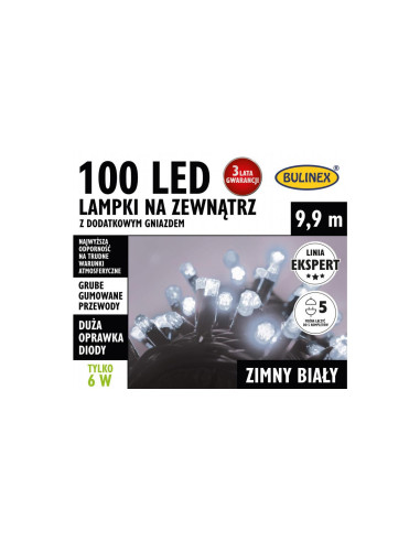Lampki choinkowe zewnętrzne 100 LED z...