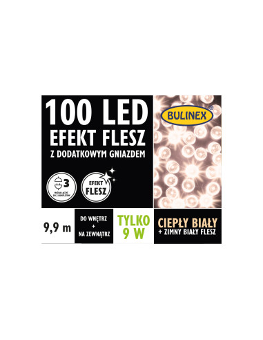 Lampki choinkowe Flesz LED 100l z...