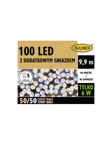 Lampki choinkowe LED 100l z gniazdem...