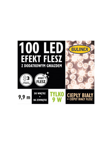 Lampki choinkowe Flesz LED 100l z...