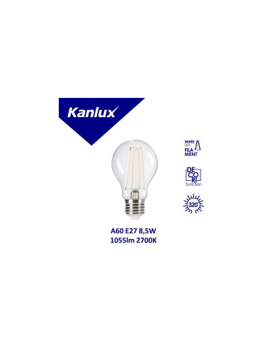 Żarówka LED A60 XLED W A60 8,5W-WW...
