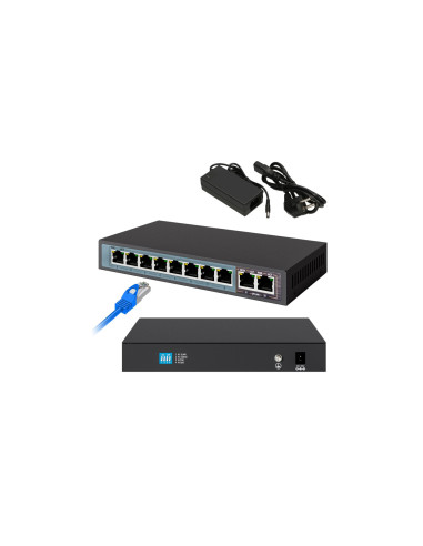 Switch PoE 8x 100Mb/s PoE/PoE+, 2x...