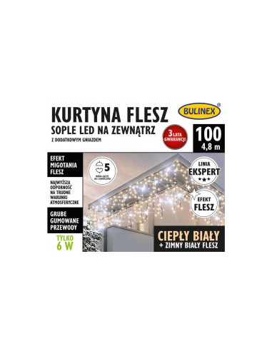 Kurtyna świetlna zewnętrzna 100 LED...