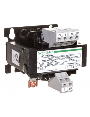 Transformator 1-fazowy 63VA 230/24V...