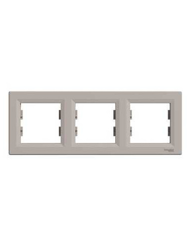 Ramka 3-krotna pozioma, brąz ASFORA