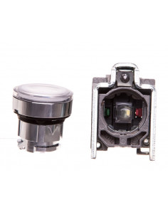 Przycisk płaski biały LED...